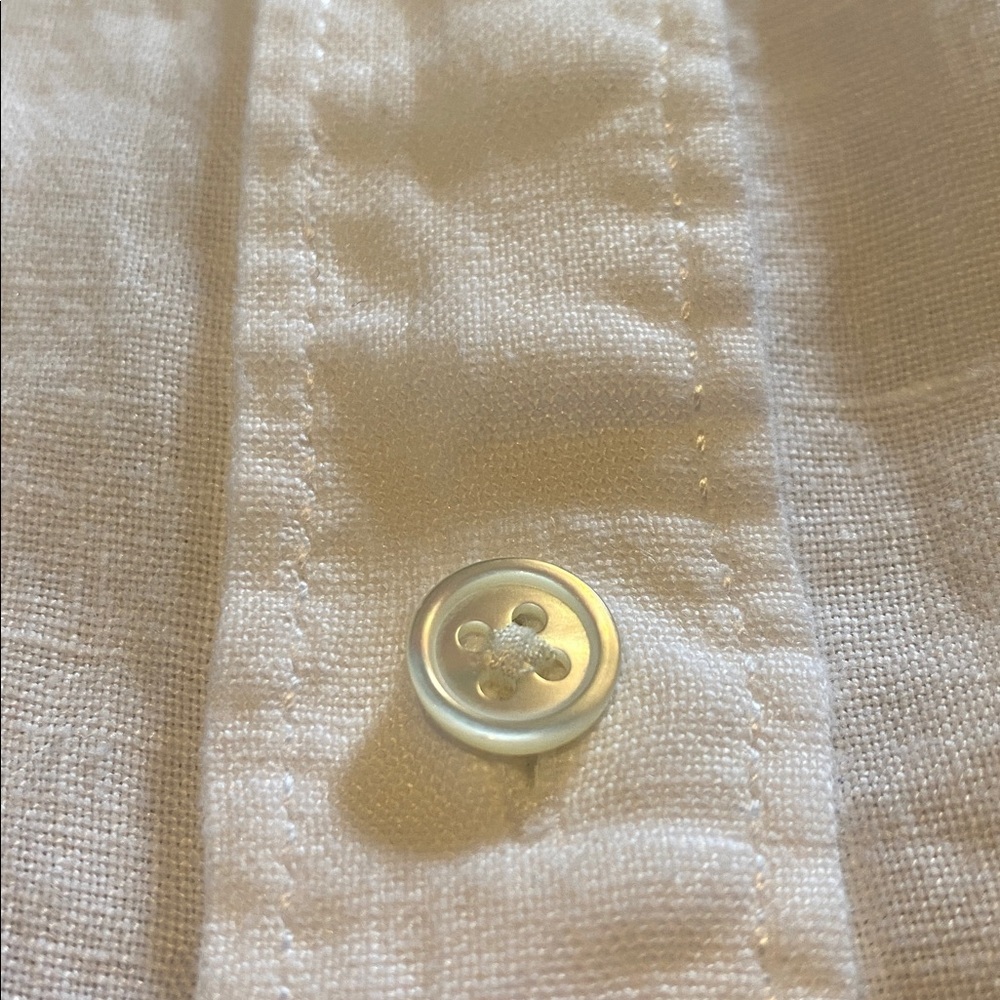 J Crew Capitaine Baird McNutt Irish Linen Relaxed Shirt White XXS - Picture 9 of 10